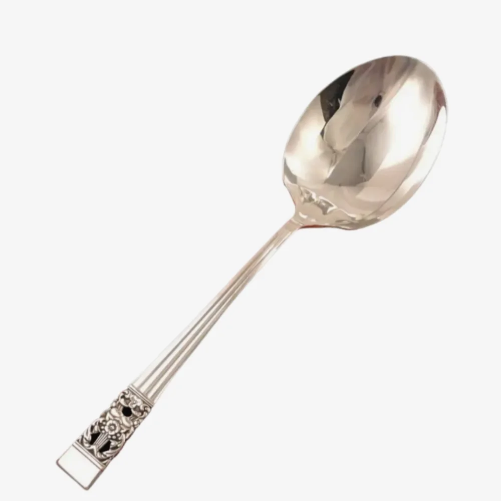 Oneida Coronation Community Art Deco 1936 Silverplate Serving Spoon Size 8 1/2